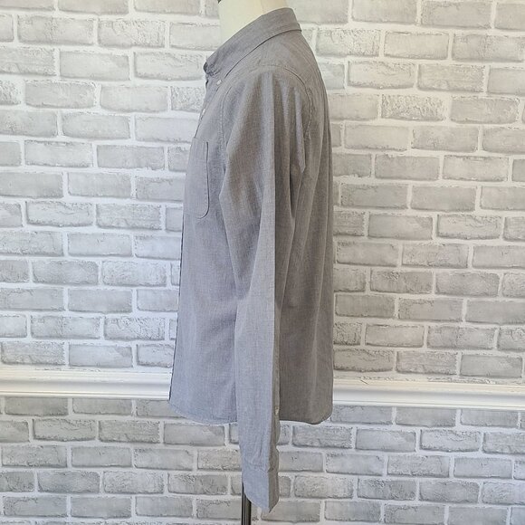 Vintage Abercrombie & Fitch Chambray Blue Button Up Mens Shirt Casual Preppy M - Picture 3 of 8